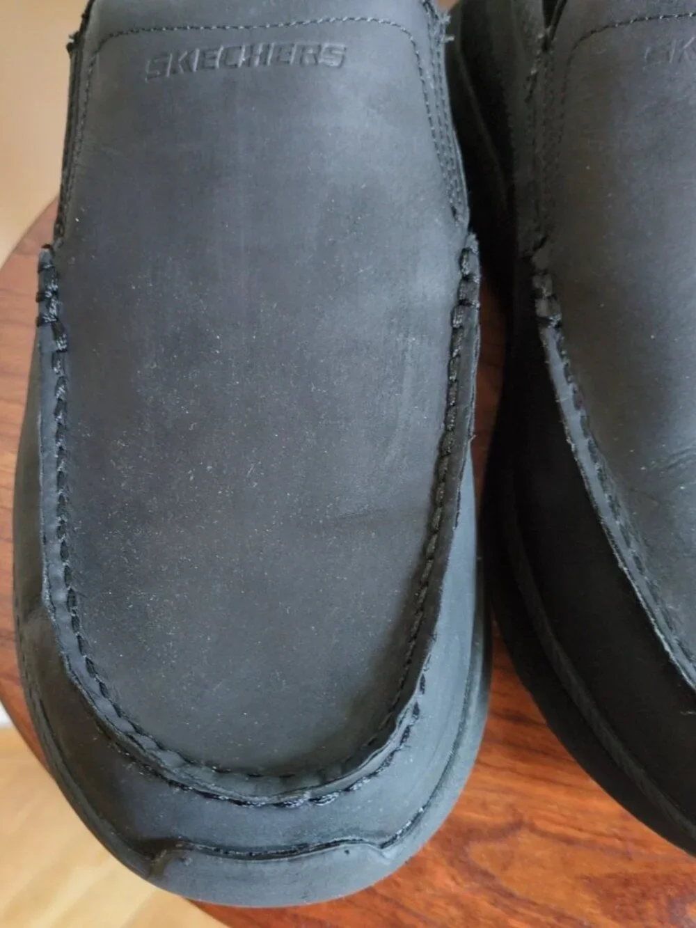 Skechers Men's Pollard Osgood Relaxed Black Slip-In On Loafers Shoes Size 11.5